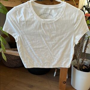 Women's White Baby Tee